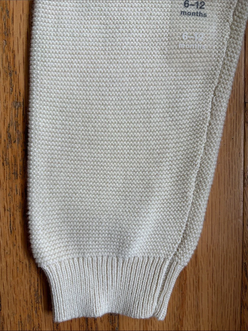 NWT Baby Gap Sweater Knit Garter Pants in French Vanilla 6-12 months